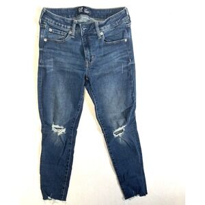 Y2K Indie Sleeze GAP Distressed Universal Jean Legging Edgy Grunge Size 4/27